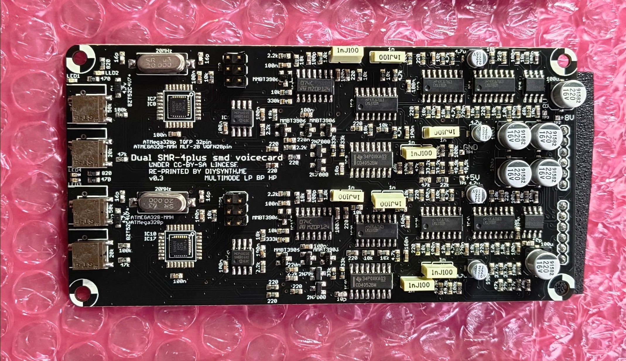 SMR-4 Dual-Voice Multimode LP/BP/HP Voicecard PCB (assembled) - 2
