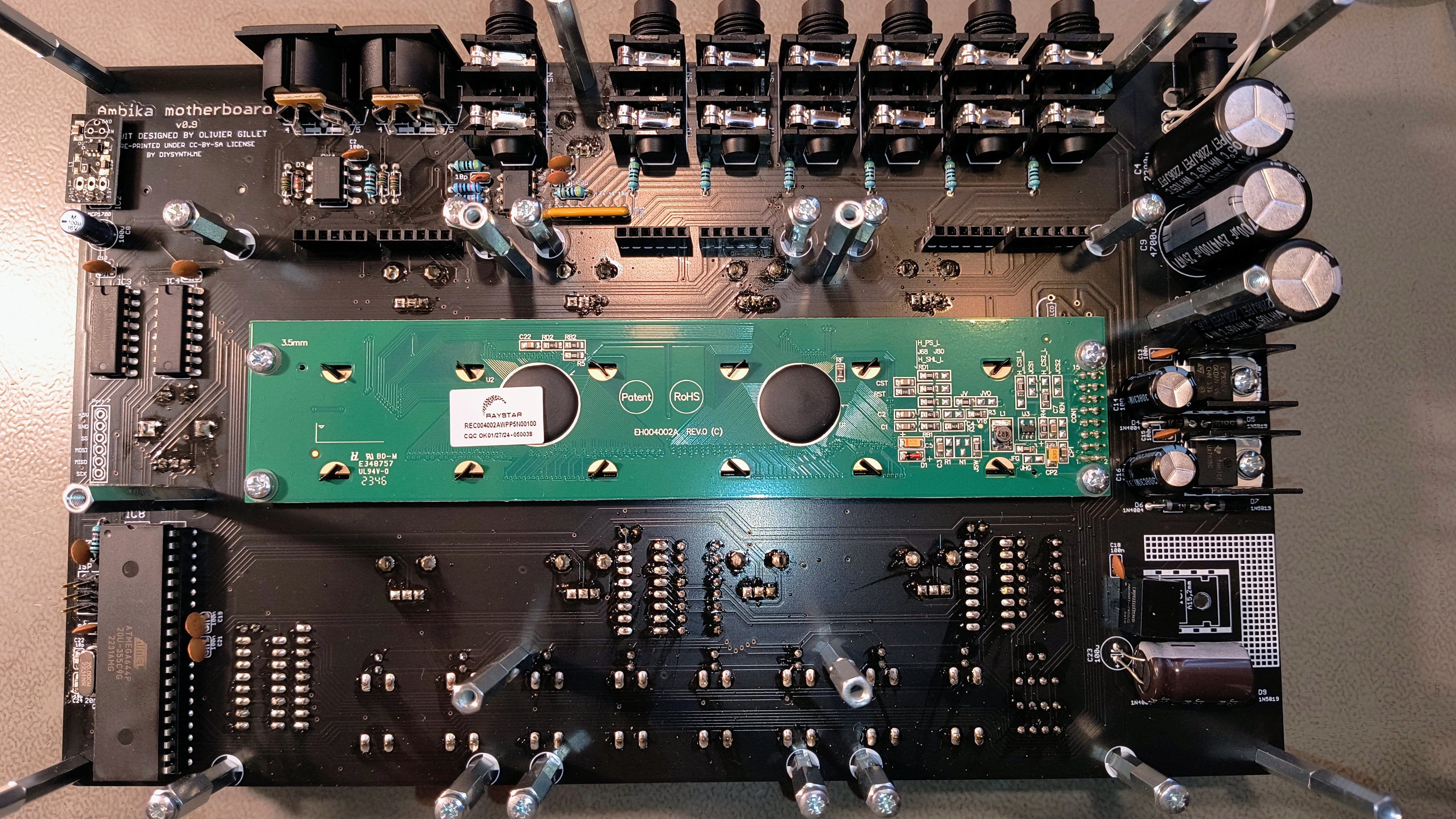 Ambika Motherboard (Assembled Board Only) Light blue LCD